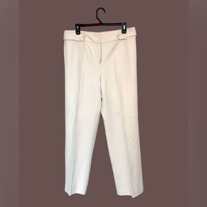 Talbots Women’s Wool Blend White Ivory Dress Pants Trousers Size 10 Long Career